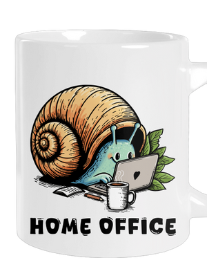Šnekův home office velký hrnek White