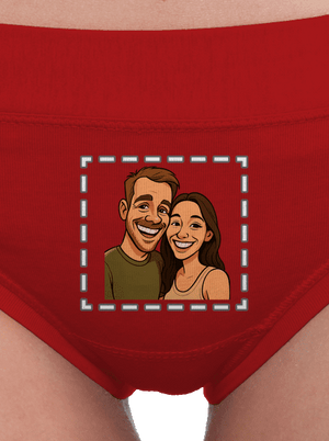 Karikatura z vlastní fotky dámské kalhotky Red Mal