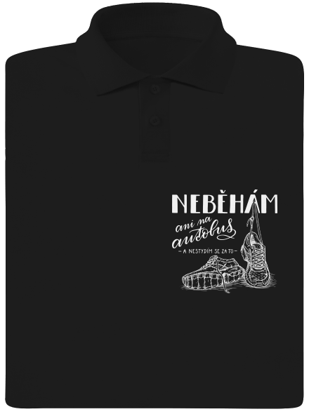 B12: Neběhám pánská polokošile Black