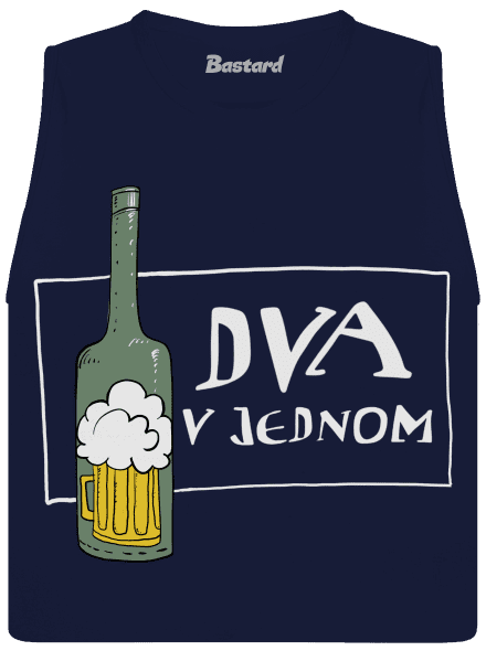 Dva v jednom dámské tílko volné Navy