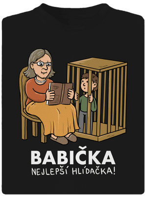 Babička hlídačka dětské sportovní tričko Black