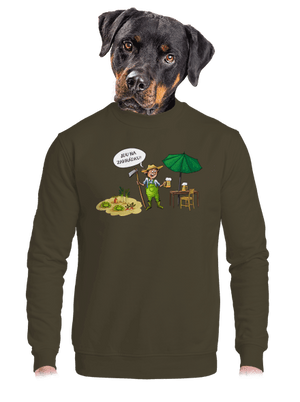 unisex mikina bez kapuce