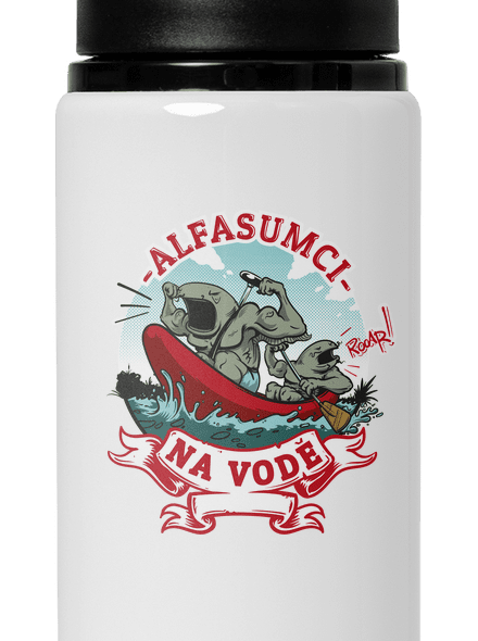 Alfasumci na vodě lahev na vodu White