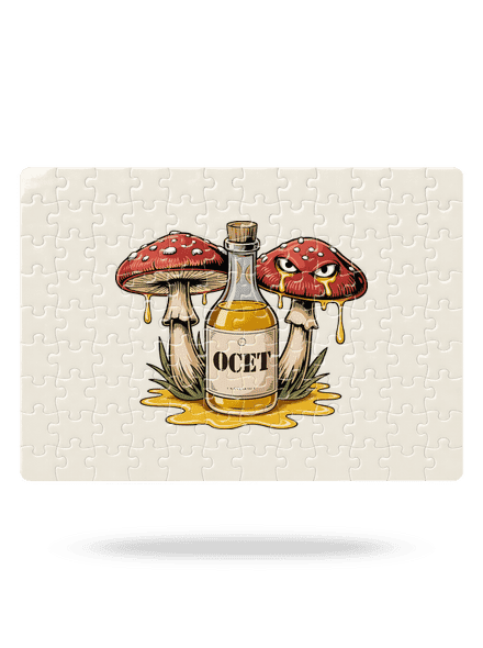 Houby s octem puzzle White
