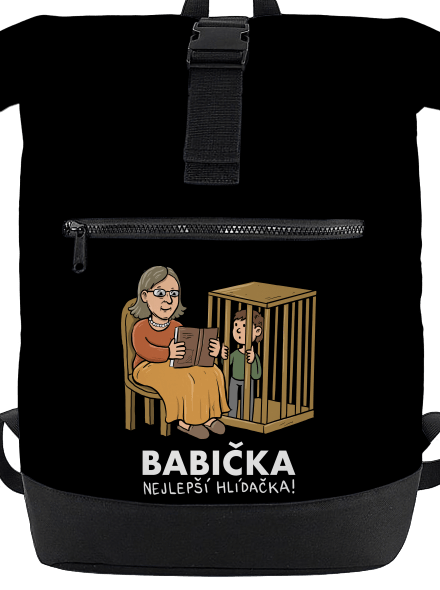 Babička hlídačka batoh Black