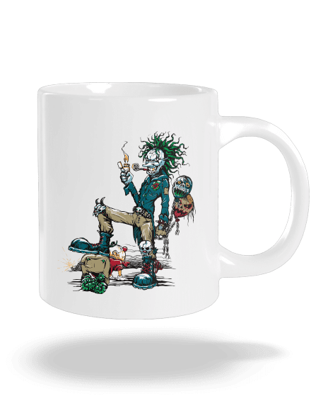 Evil Clown velký hrnek White