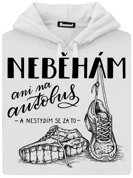 B12: Neběhám dámská mikina klokanka White