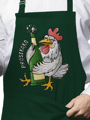 Prosekoko zástěra Bottle Green