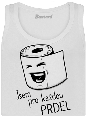 Prdel dámské tílko klasické White