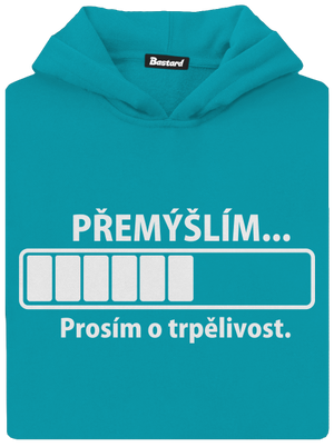 Přemýšlím dětská mikina klokanka Hawaiian Blue