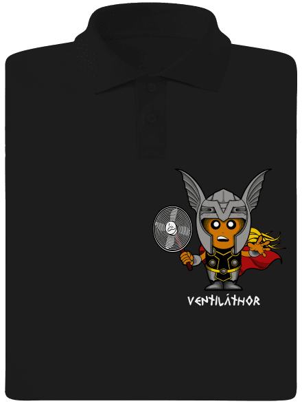 Ventiláthor pánská polokošile Black