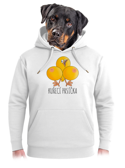 Kuřecí prsíčka unisex mikina premium Snowwhite