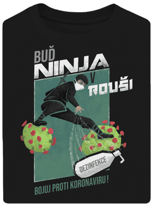 Ninja v rouši unisex tričko oversized Black