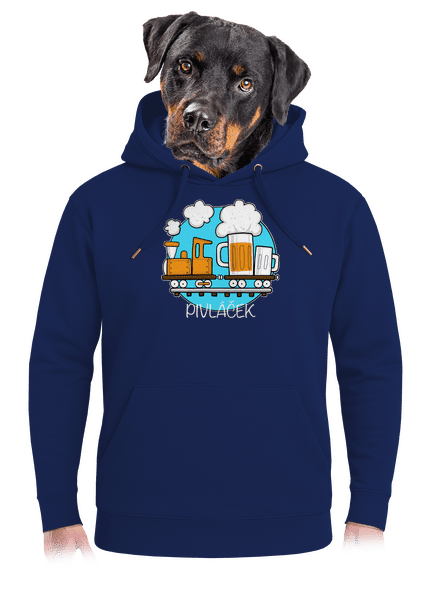 Pivláček unisex mikina premium Navy