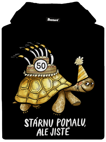 Stárnu pomalu pánská mikina klokanka Black