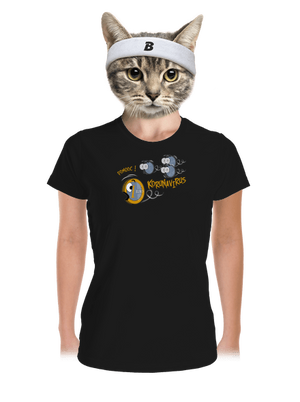 Korunavirus na útěku dámské sportovní tričko Black