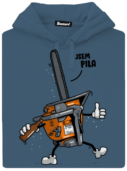 Jsem pila dámská mikina klokanka Denim