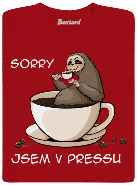 V pressu pánské dlouhý rukáv Red