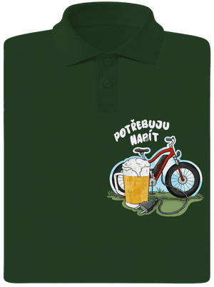 Potřebuju napít pánská polokošile Bottle Green Mal