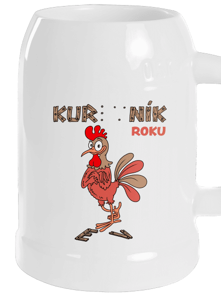 Kur(ev)ník roku půllitr White