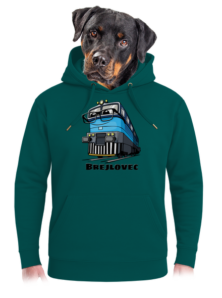 Brejlovec unisex mikina premium Emerald Green