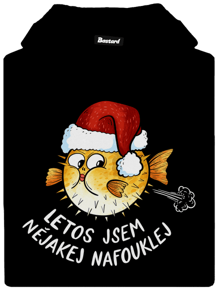 Jsem nafouklej pánská mikina klokanka Black