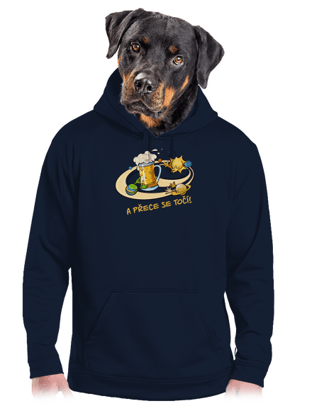 A přece se točí! pánská mikina klokanka Navy