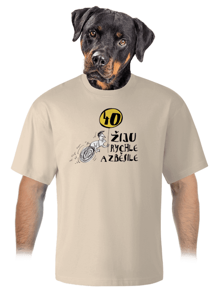 Žiju rychle a zběsile unisex tričko oversized Almond