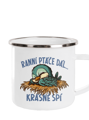 Ranní ptáče spí plecháček White