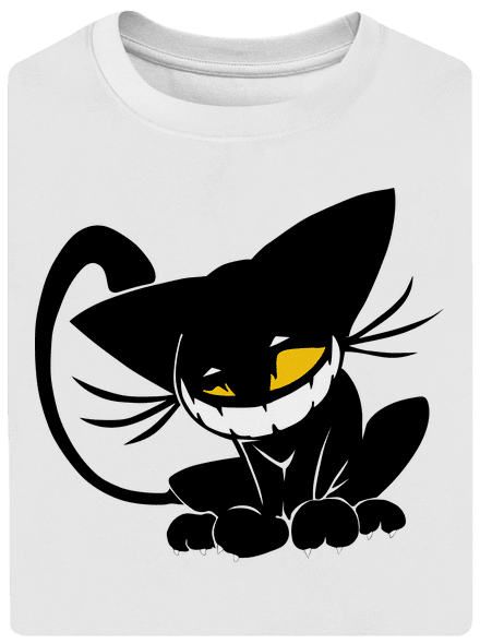 Evil cat unisex tričko oversized White
