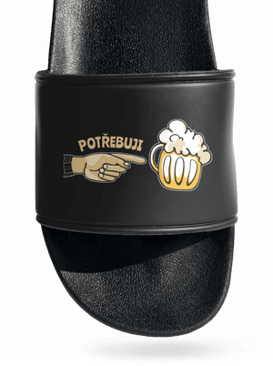 Rodinné potřeby pantofle Black