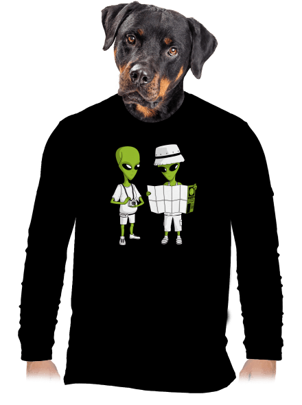 Mimozemšťané pánské dlouhý rukáv Black