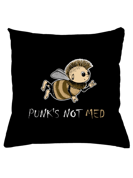 Punks Not Med polštář Black