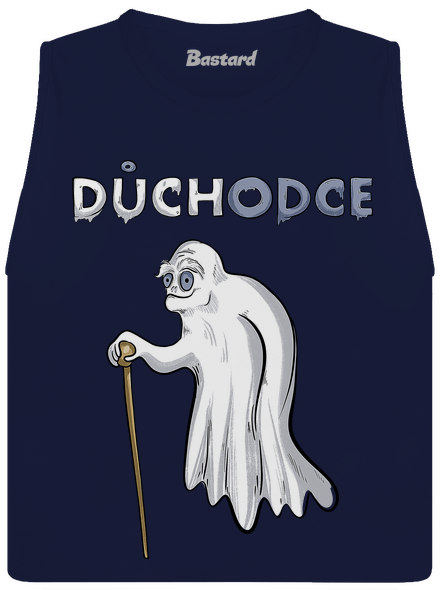 Duch důchodce dámské tílko volné Navy