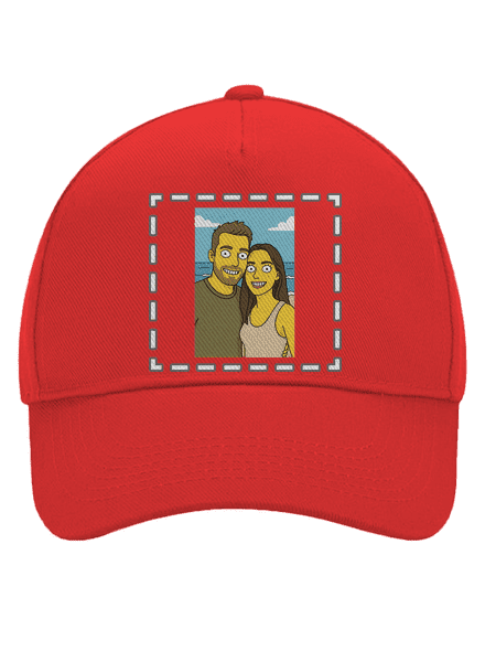 Simpsonovi z vlastní fotky kšiltovka baseballka Classic Red
