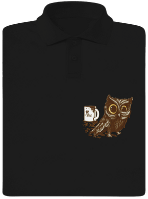 Sova na kofeinu pánská polokošile Black