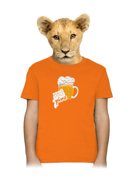 Velký a malý pívo dětské tričko Orange