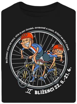 Cyklistický horoskop: Blíženci unisex tričko oversized Black