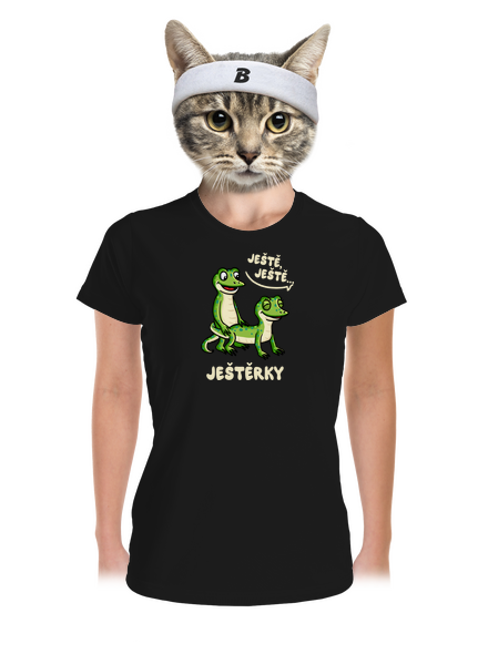 Ještě, ještě dámské sportovní tričko Black
