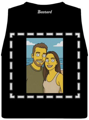 Simpsonovi z vlastní fotky dámské tílko volné Black