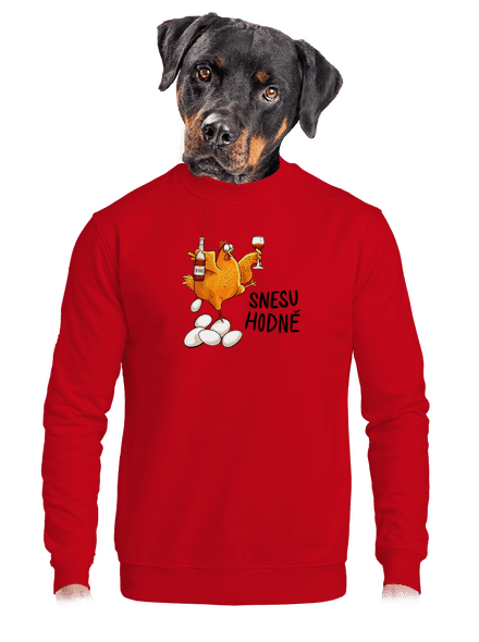 Snesu hodně unisex mikina bez kapuce Red