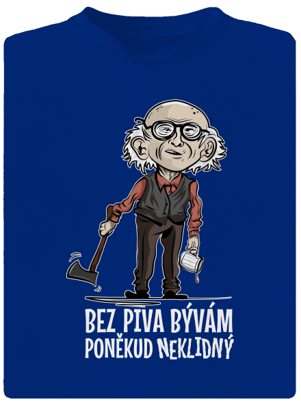 Neklidný bez piva pánské sportovní tričko Royal Blue Mal