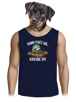 Ranní ptáče spí pánské tílko French Navy