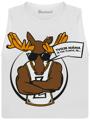 Stírací drsňák dámské tílko volné White