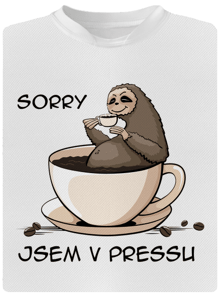 V pressu pánské sportovní tričko White