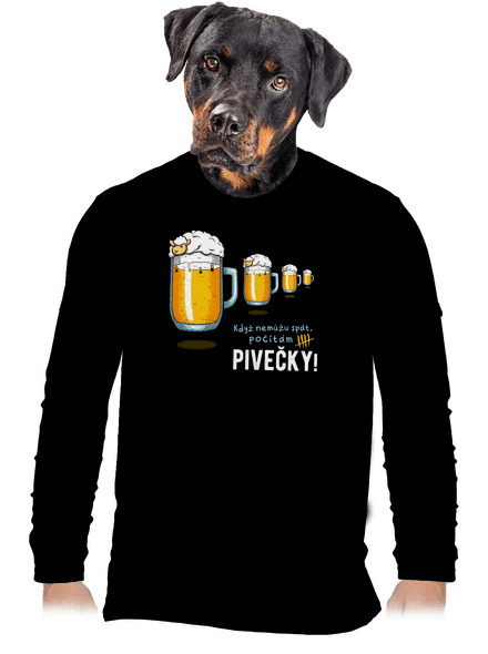 Pivečka pánské dlouhý rukáv Black