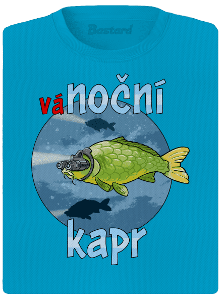 Vánoční kapr dámské sportovní tričko Blue Atol