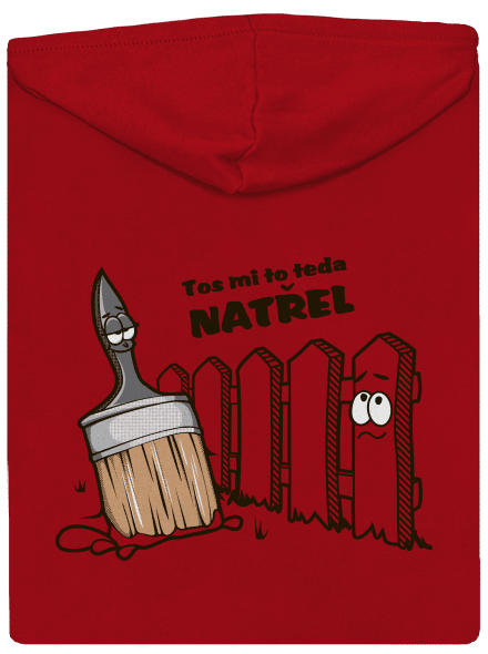 Tos mi to natřel pánská mikina na zip Red