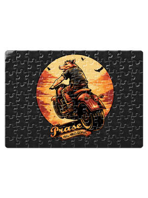 Prase na mašině puzzle White