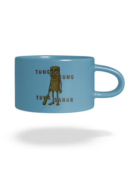 Tung Tung Tung Sahur – Italian Brainrot hrnek makronka Blue Macaron